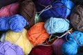 Knitting cotton yarns selection colection Royalty Free Stock Photo