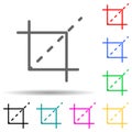 selection mark multi color style icon. Simple thin line, outline vector of web icons for ui and ux, website or mobile application Royalty Free Stock Photo