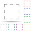 selection mark multi color style icon. Simple thin line, outline  of web icons for ui and ux, website or mobile application Royalty Free Stock Photo