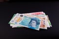 Different paper currencies from around the world Royalty Free Stock Photo