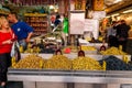 Selection of olives, Machane Yehuda Market, Israel