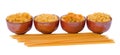 Selection of Pasta over white background Royalty Free Stock Photo