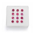 Pink Tourmaline Gemstones in White Gemstone Display Box