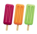 Selection of popsicles. Royalty Free Stock Photo