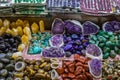 Selection of precious and semiprecious stones on the market