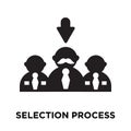 Selection process icon vector isolated on white background, logo
