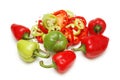 Selection of red and green peppers Royalty Free Stock Photo