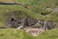 Selection of ruins at Skara Brae, Orkney, Scotland. Royalty Free Stock Photo