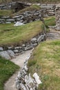 Selection of ruins at Skara Brae, Orkney, Scotland. Royalty Free Stock Photo