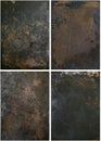 A selection of rusty grunge metal backgrounds
