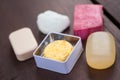 A selection of soap bars Royalty Free Stock Photo