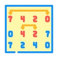 selection sort algorithm color icon vector illustration