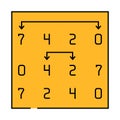 selection sort algorithm icon color illustration