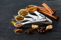Selection of spices for christmas and thanksgiving Royalty Free Stock Photo