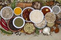 Herbs and Cooking Spices - Flavor and Seasoning Royalty Free Stock Photo