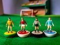 Subbuteo football men vintage toys Royalty Free Stock Photo