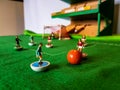 Subbuteo football men vintage toys Royalty Free Stock Photo