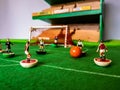 Subbuteo football men vintage toys Royalty Free Stock Photo