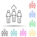 selection of suitable candidate multi color style icon. Simple thin line, outline vector of interview icons for ui and ux, website Royalty Free Stock Photo