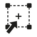 Selection tool glyph icon. Vector illustration. EPS 10.