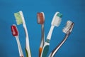 A selection of tooth brushes