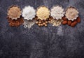 Selection of various gluten free flour Royalty Free Stock Photo