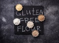 Selection of various gluten free flour Royalty Free Stock Photo