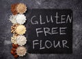 Selection of various gluten free flour Royalty Free Stock Photo