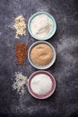 Selection of various gluten free flour Royalty Free Stock Photo