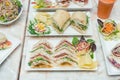 Selection of sandwiches with various fillings