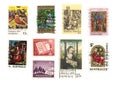 A selection of vintage Christmas postage stamps from Australia.