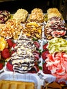 A selection of waffle desserts