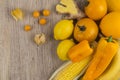 Selection of yellow and orange fruit Royalty Free Stock Photo