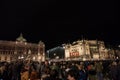 Selective blur on crowd of protestors against vucic and serbian government demonstrating against rio tinto lithium mines pollution