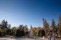 Selective blur on the monument of gratitude to france, also called spomenik zahvalnosti francuskoj