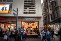 Selective blur on a watsons shop in downtown istanbul. Royalty Free Stock Photo