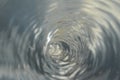 Selective closeup shot of beautiful water spiral Royalty Free Stock Photo