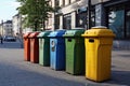 Selective collection of garbage colored containers