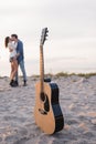 Selective focus of acoustic guitar on