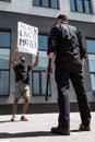 Selective focus of african american man