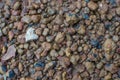 Selective Focus Background of ugly and uneven gravel ground