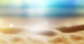 Selective focus,blur of sea and beach with bokeh.ropical summer and vacation Royalty Free Stock Photo