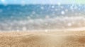 Selective focus,blur of sea and beach with bokeh Royalty Free Stock Photo