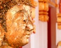 Selective focus Buddha face background Royalty Free Stock Photo