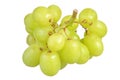 Selective focus of bunch green grapes isolated on white Royalty Free Stock Photo