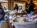 Cheese and bread stall at the Maastricht Christmas market