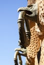 Selective focus close up image of Statues of an an eagle`s head