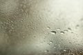 Selective focus and degradation of a background.Abstract texture background and drops of a rain on glass Royalty Free Stock Photo
