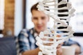 Selective focus of DNA model Royalty Free Stock Photo