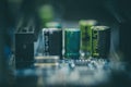 Selective focus effect and macro view of the group of electronic Royalty Free Stock Photo